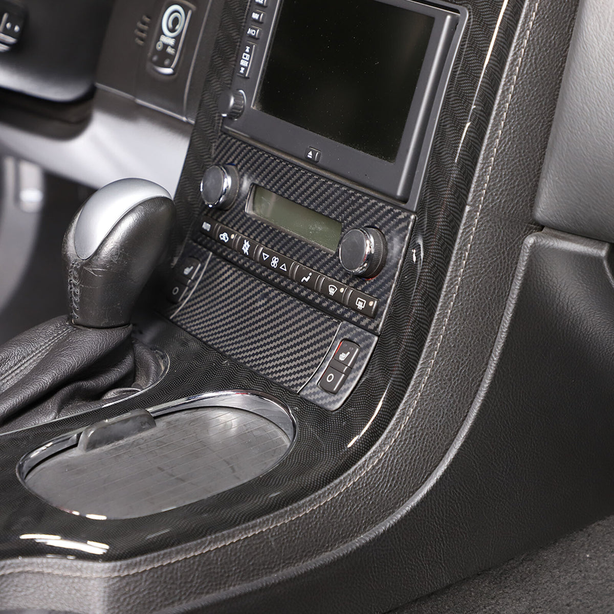 Matte Carbon Fiber Center Console Air Conditioner Trim For Corvette C6 2005-13 18
