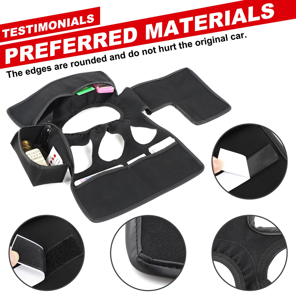 Suede Cloth Center Console Gear Shift Trim Cover For Ford Maverick 2022+ US 5