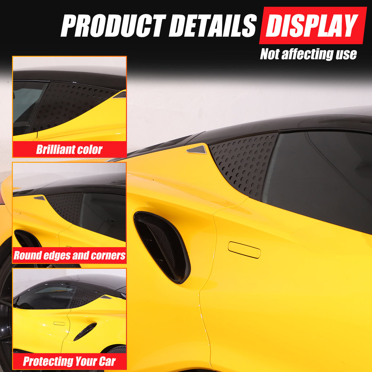 Alloy Exterior Rear Quarter Window Pillar Cover Trim For Lotus EMIRA 2021-2025 6