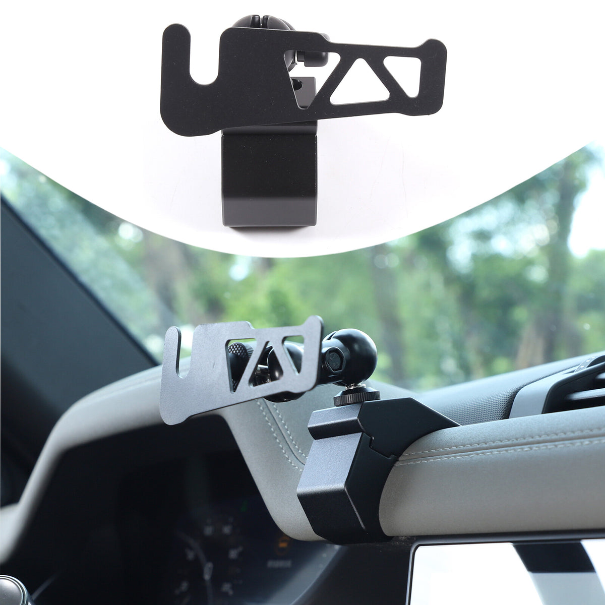 Phone Holder Walkie Talkie Mount Clip-on Stand Bracket For LR defender 2020-2023 1