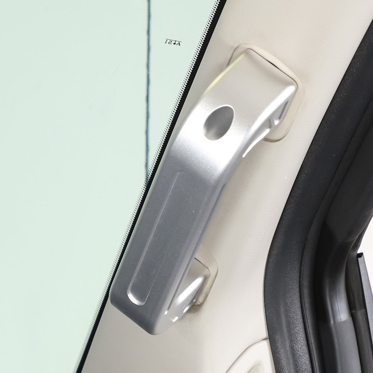Silver Interior A-Pillar Grab Handle Trim Frame For Nissan Titan 2016-2023 9