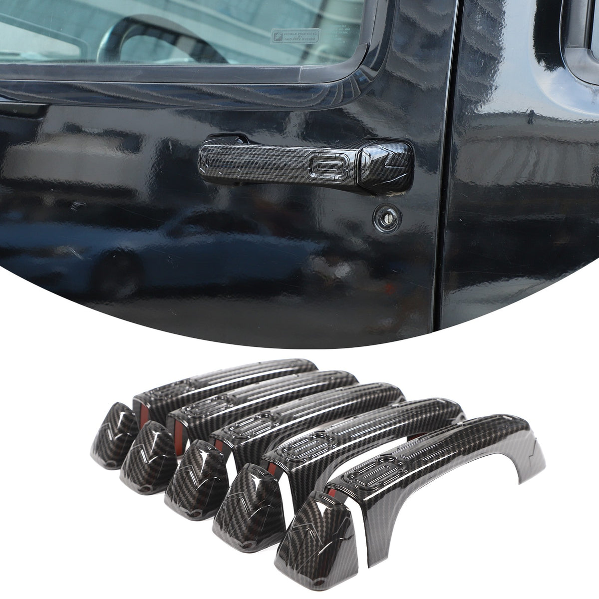 ABS Carbon Fiber Door Handle Tailgate Cover Trim Bezel For Hummer H3 2005-09 US 2