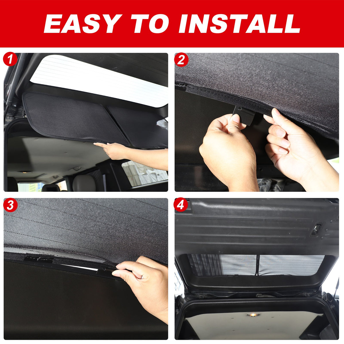 Black Rear Tailgate Window Mesh Screen Sun Shade Cover For Hummer H2 2003-2009 8