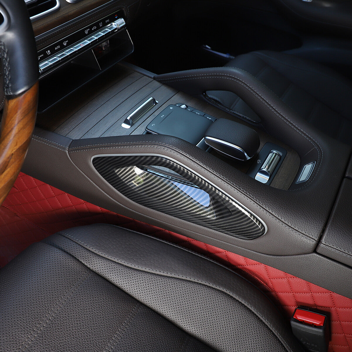 ABS Carbon Fiber Interior Center Trim Set For Benz GLE W167 GLS X167 2020-2022 3
