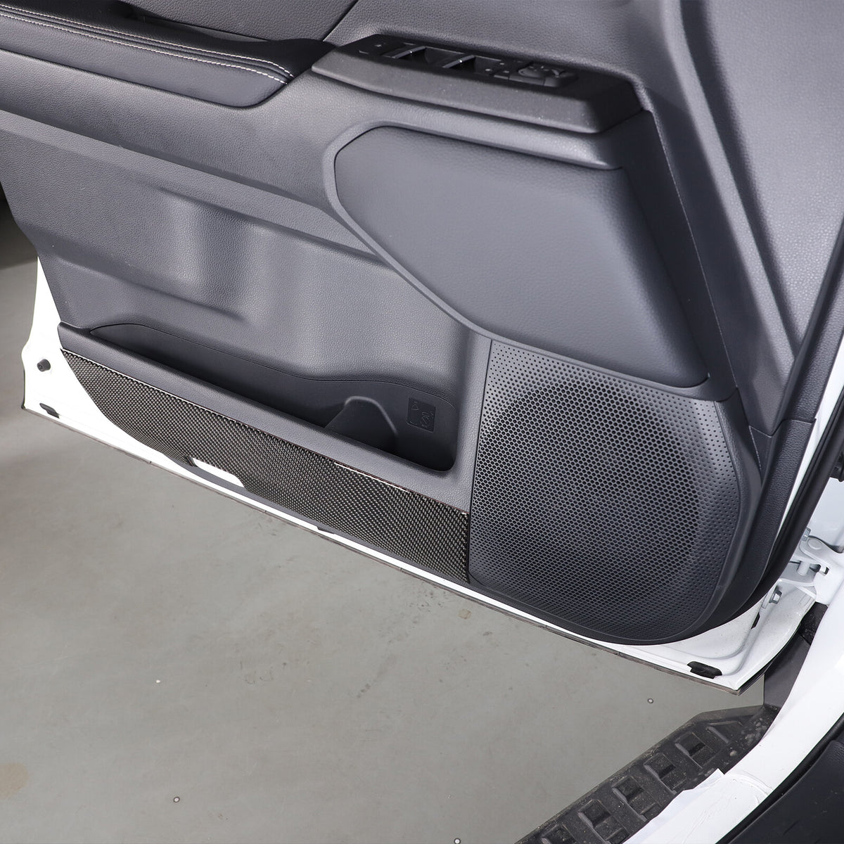Carbon Front Door Panel Anti-Kick Trim Sticker For Toyota Land Cruiser LC250 24+ 15
