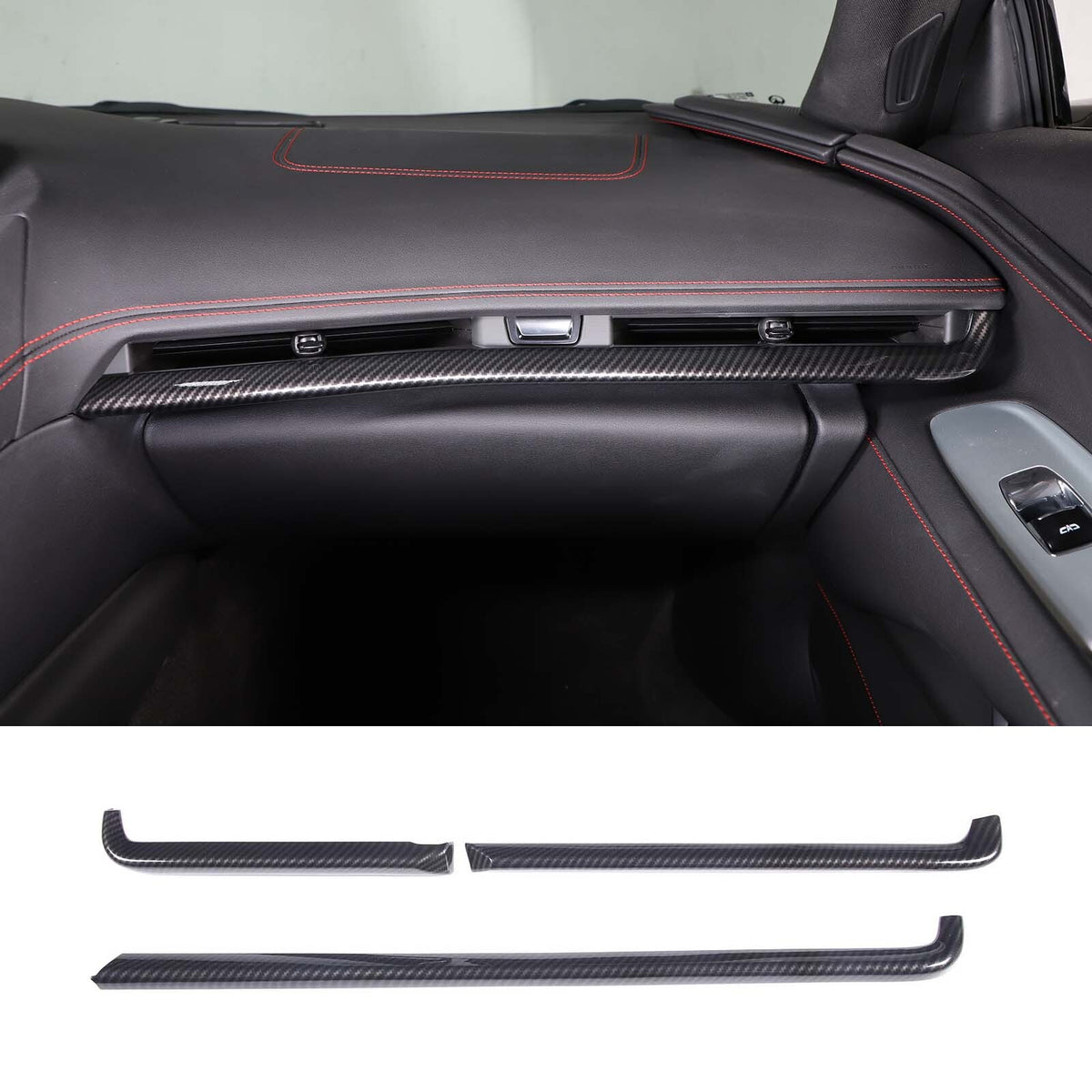 Carbon Fiber ABS Interior Full Decor Cover Trim Kit For Corvette C8 2020-2025 - Styles 1-5 52