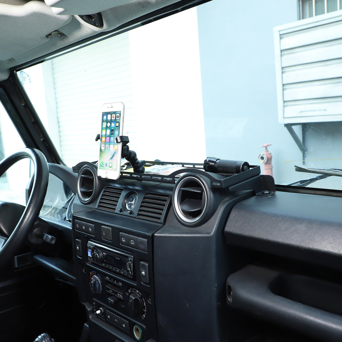 Dashboard Phone Holder Mount Bracket Storage Box For LR Defender L316 04-18 1
