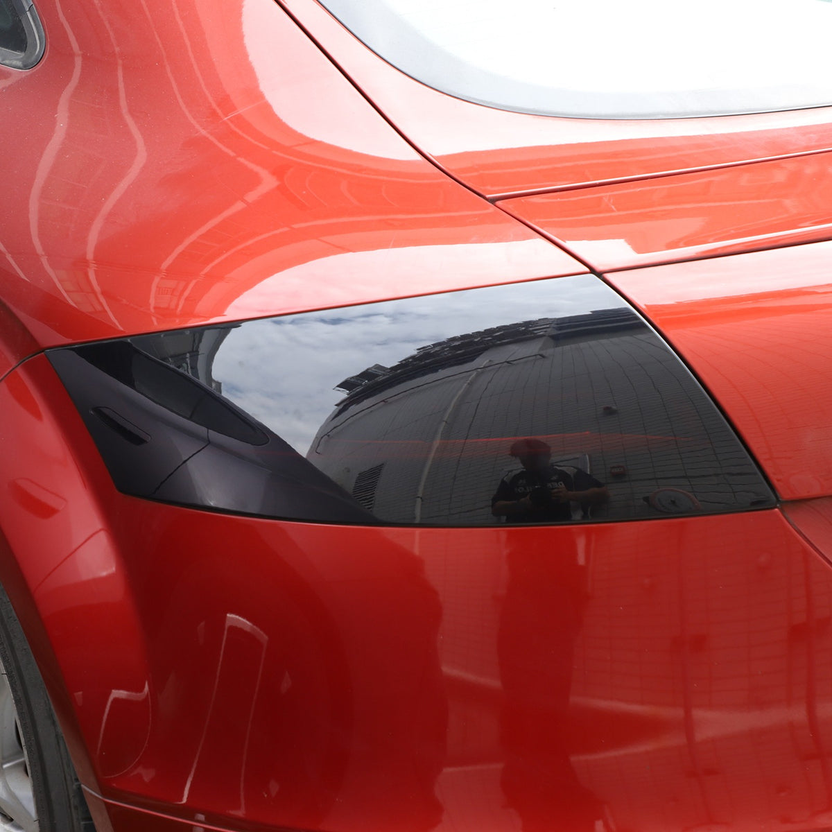 ABS Transparent Gray Rear Tail Light Smoked Cover Trim For Audi TT 2008-14 10