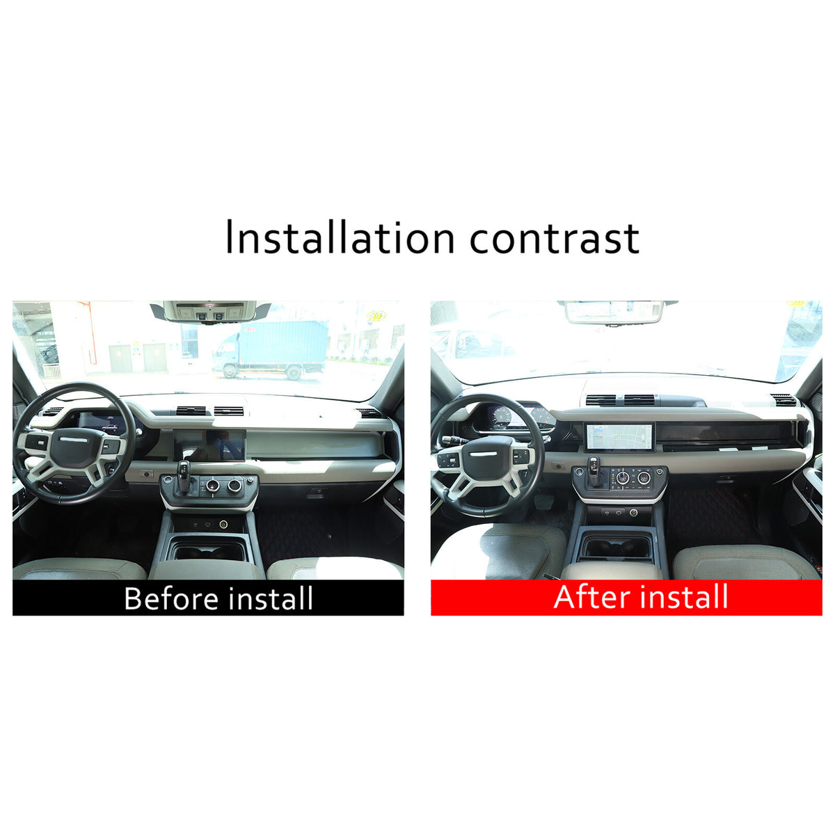 ABS Carbon Fiber Dashboard Panel Trim For Land Rover Defender L663 2020+ 12
