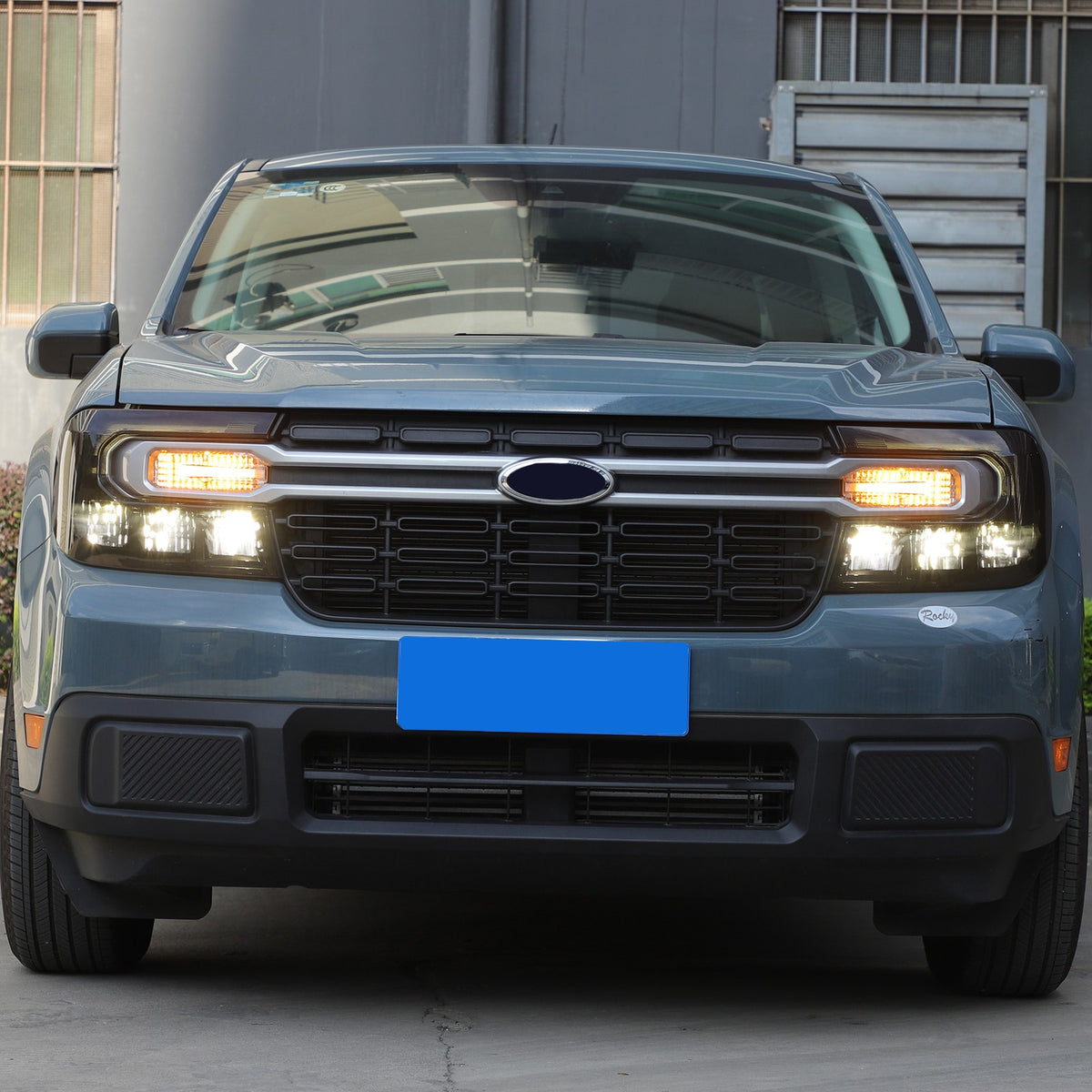 Smoked Black Front Rear Tail Light Emblem Cover Trim For Ford Maverick 2022-2024 67