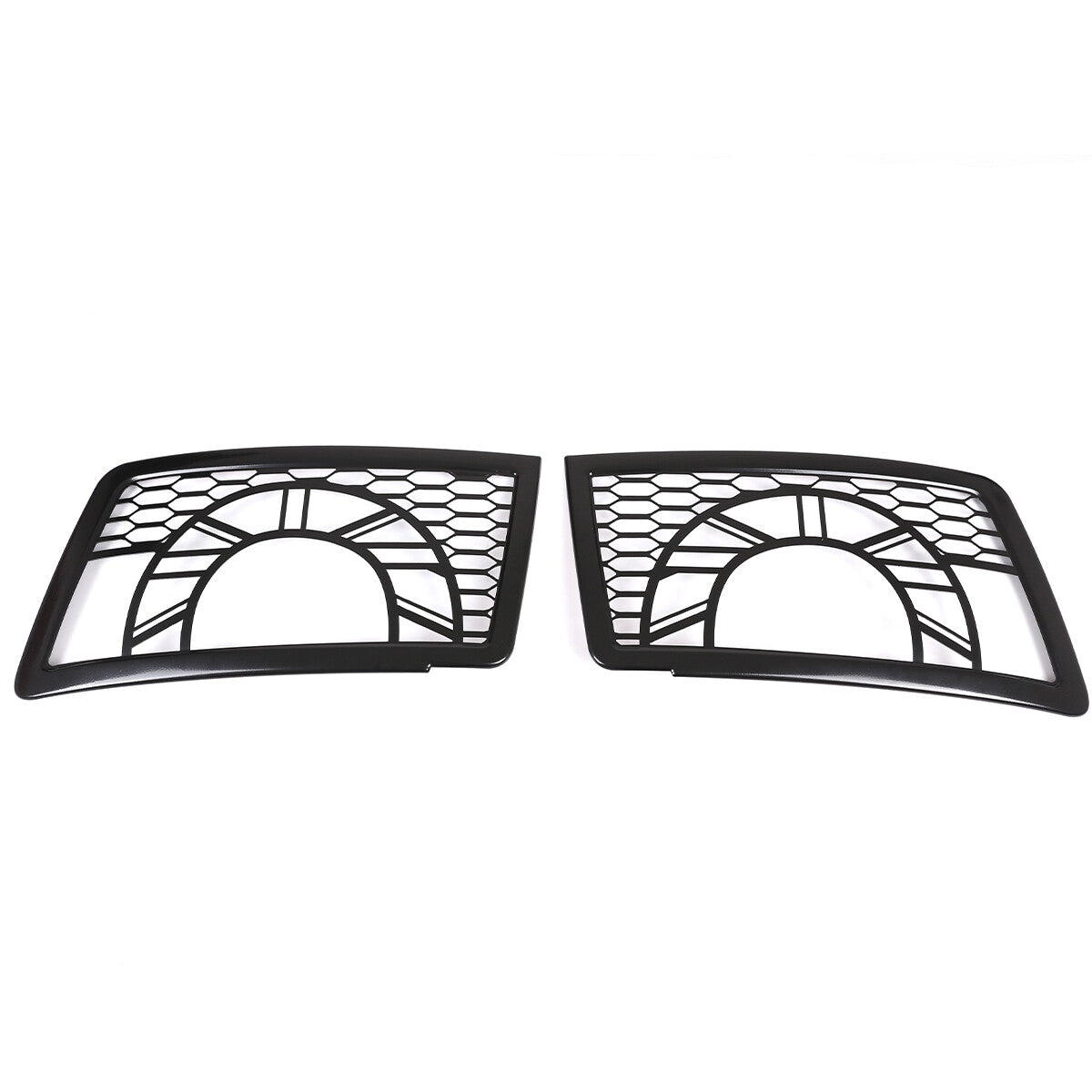 Black Metal Front Head Light Lamp Cover Trim For 2020-2022 Land Rover Defender 4