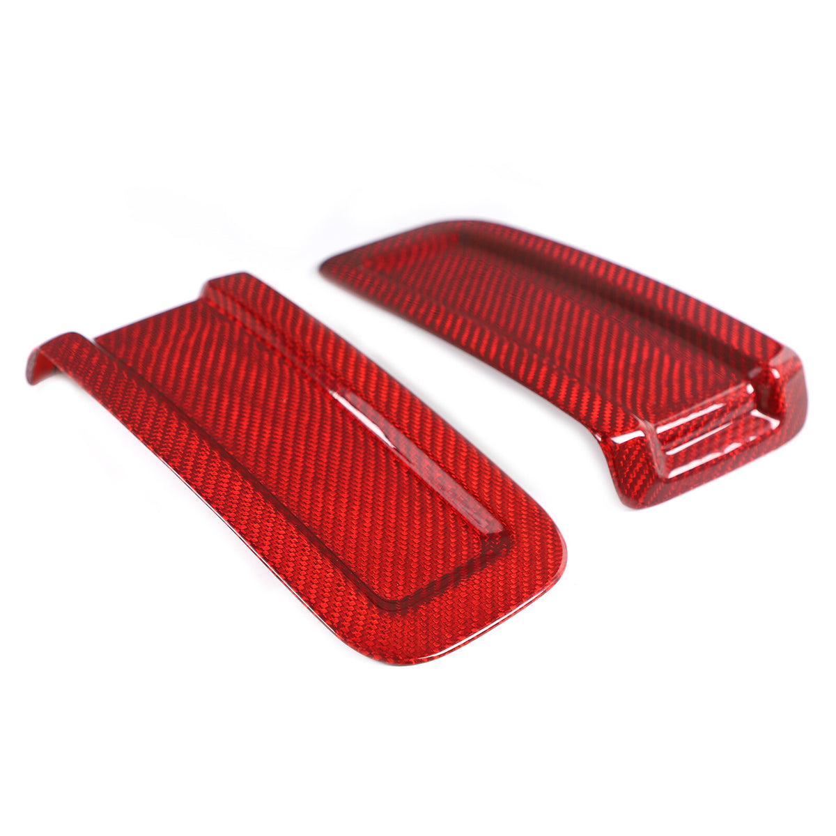 Red Real Carbon Fiber Exterior Rearview Mirror Groove Trim for Hummer H2 2003-09 17