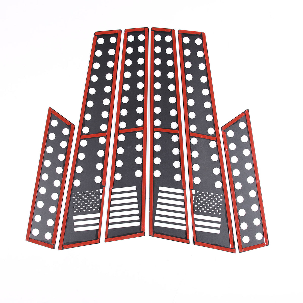 US Flag Alloy Window Center Pillar Trim Panel For Subaru Crosstrek 24+ 21