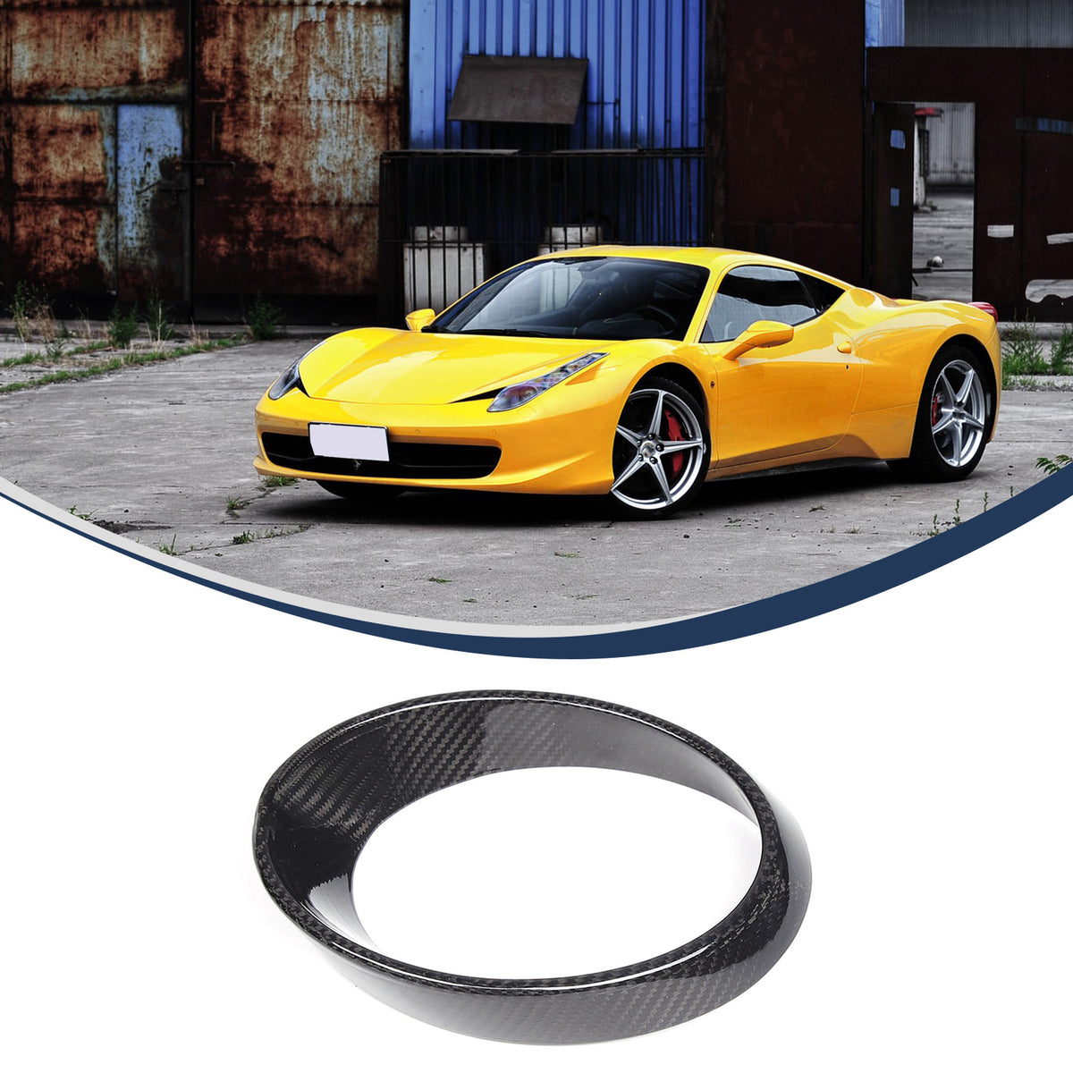 For Ferrari 458/488 11-16 Real Carbon Fiber Center Instrument Panel Trim US 3
