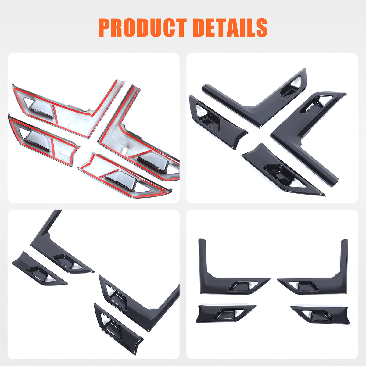 Glossy Black Interior Door Bowl Panel Trim Cover For Lexus GX550 2025+ 10