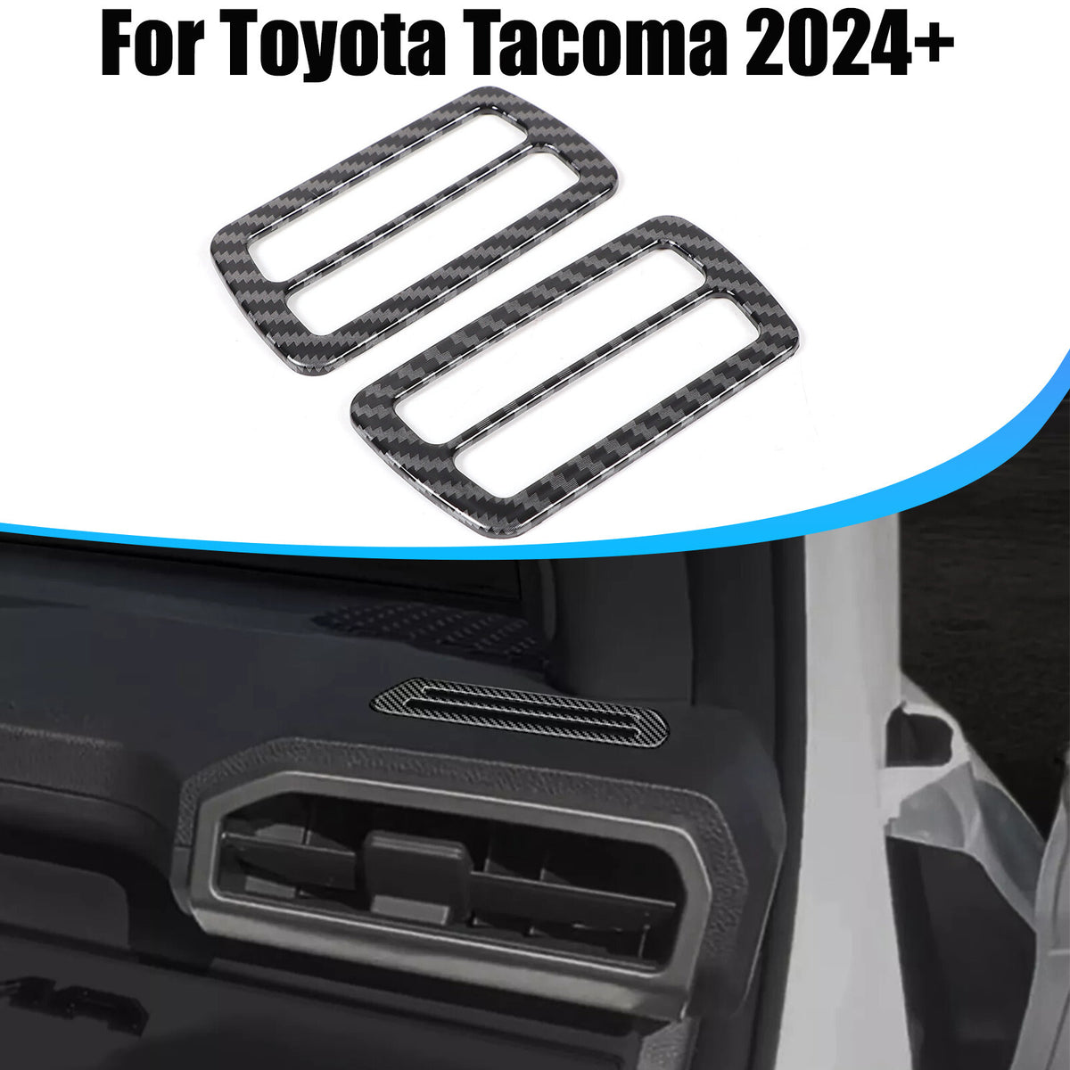 ABS Carbon Fiber Interior Full Set Panel Cover Trim Kit for Toyota Tacoma 24-26 - Styles 11-15 3