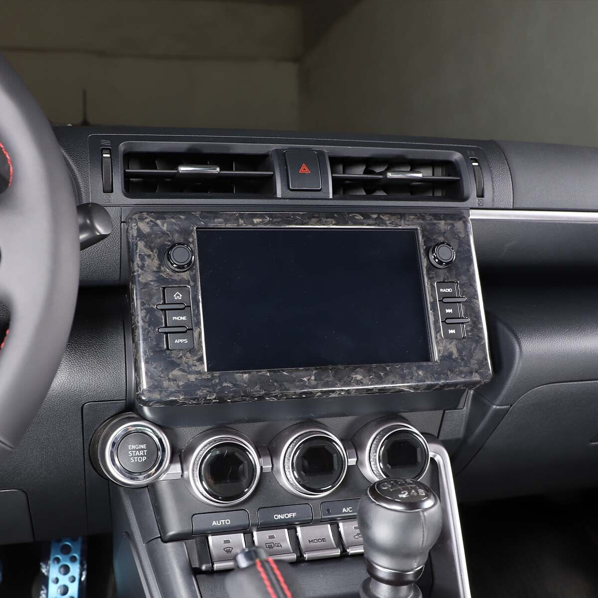Forged Console GPS Navigation Panel Cover Trim For Toyota 86/Subaru BRZ 2022 4