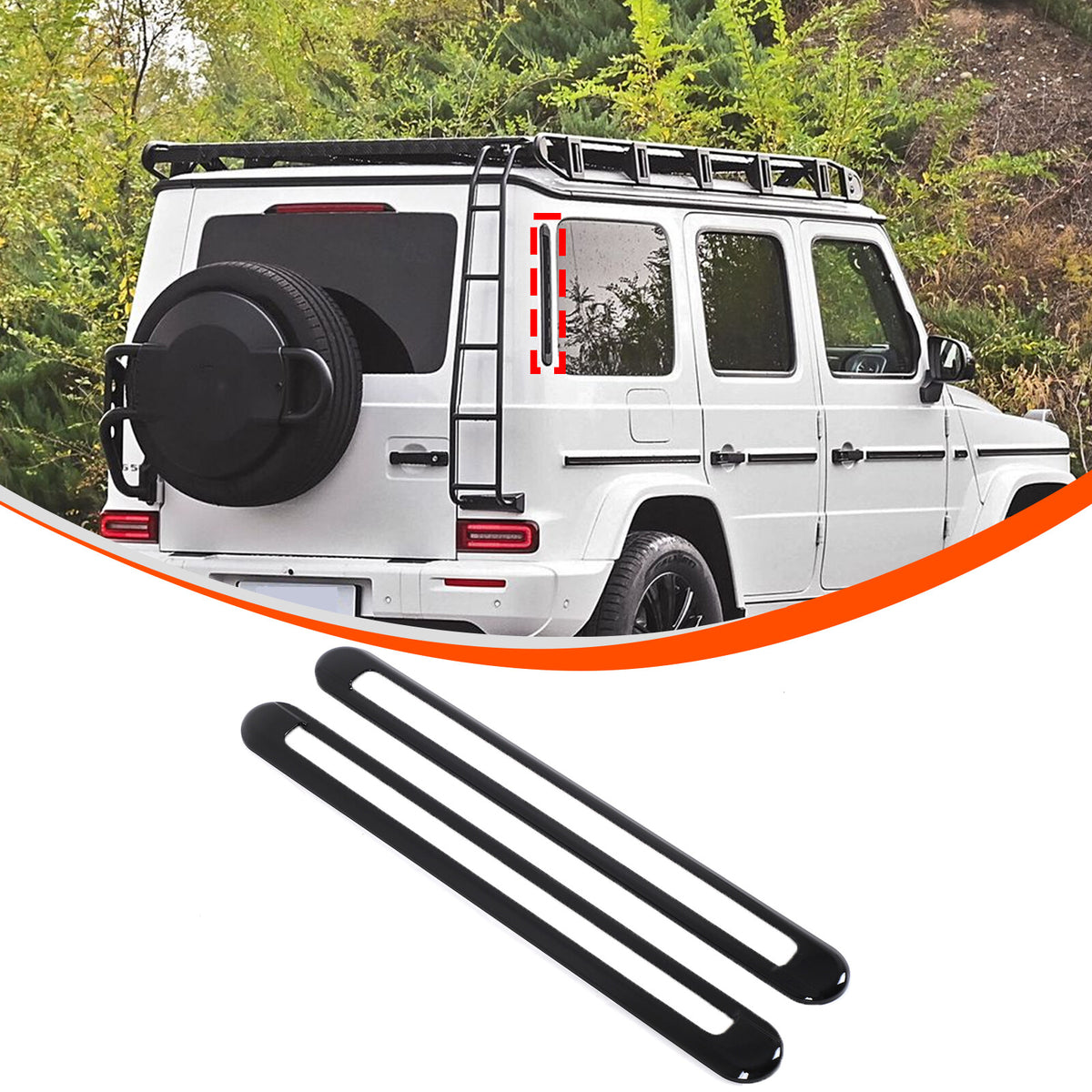 Glossy Piano Black Rear Side Air Outlet Trim Cover For Benz G-Class W463 25+ US 2
