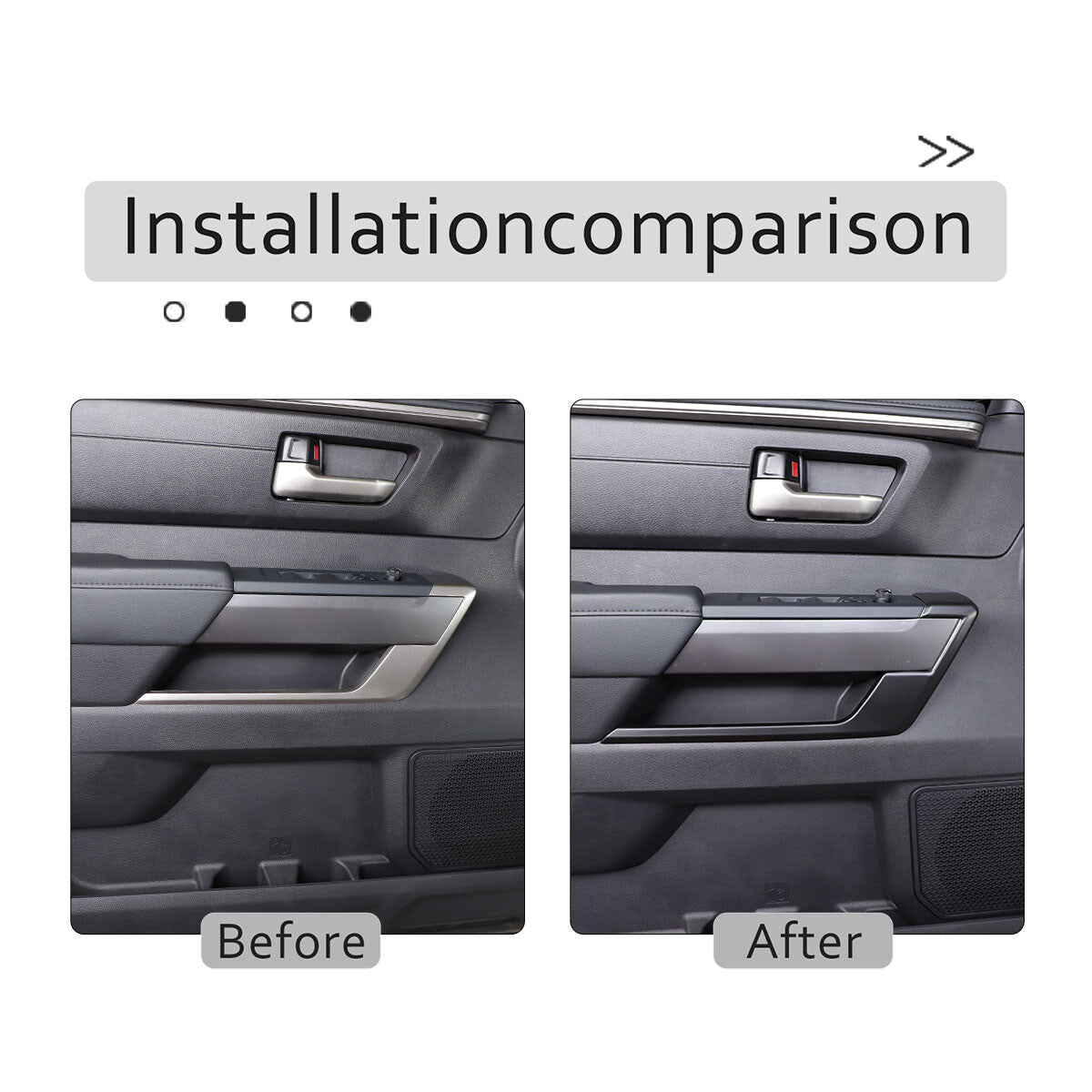 Matte Black ABS Interior Decoration Cover Trim Kit For Toyota Tundra 2022-26 US - Variants 21-25 34