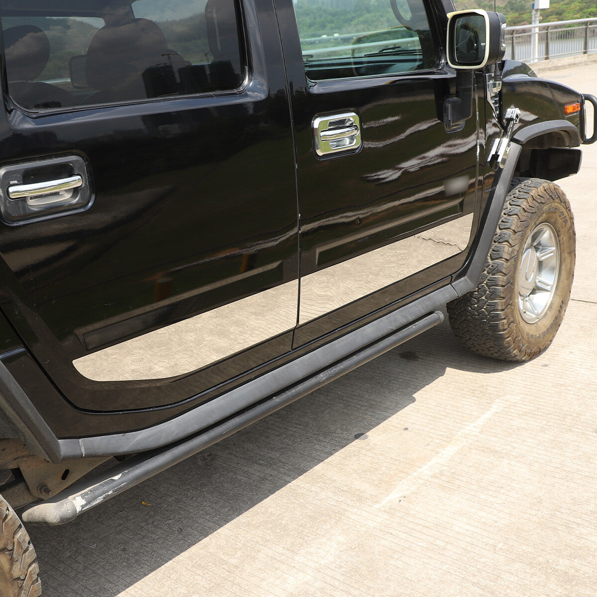 Chrome Steel Exterior Rocker Panel Trim Hood Deck Vent Set For Hummer H2 03-09 57