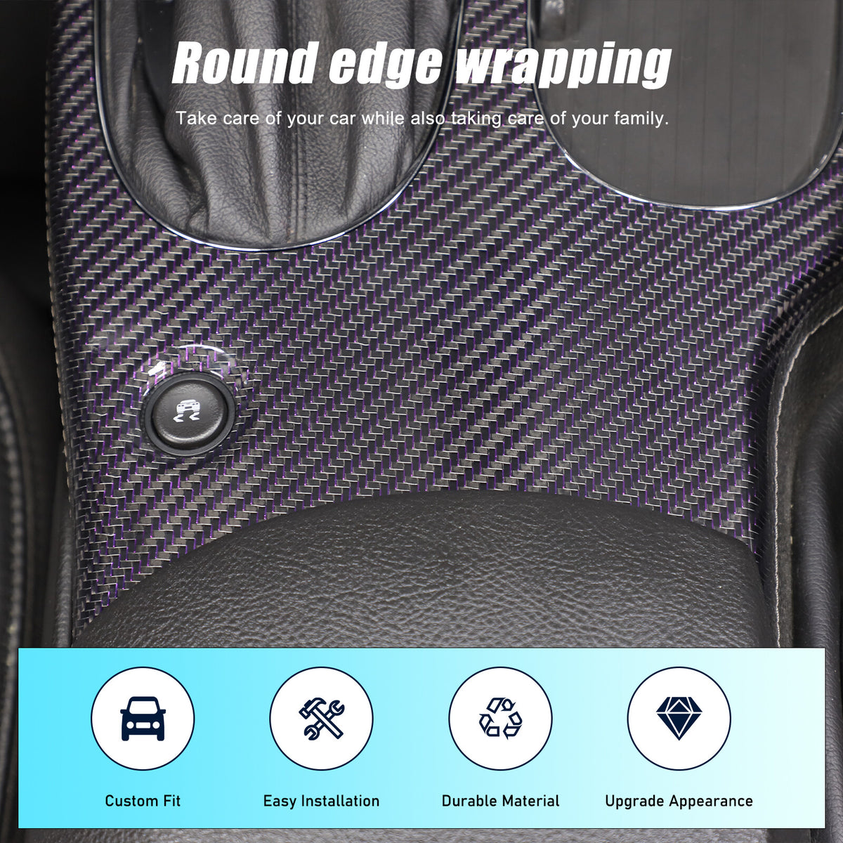 Real Carbon Fiber Interior Center Console Gear Trim For Corvette C6 2005-2013 10