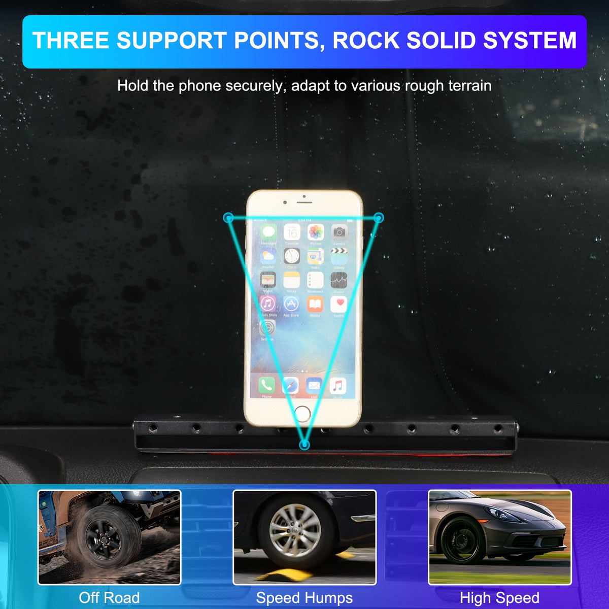 Magnetic Multifunctional Phone Holder Bracket For Hummer H3 2005-2009 9