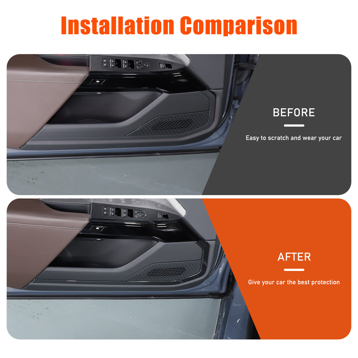ABS Carbon Fiber Inner door Armrest panel Trim Cover For BMW 7 Series G70 23-25 5