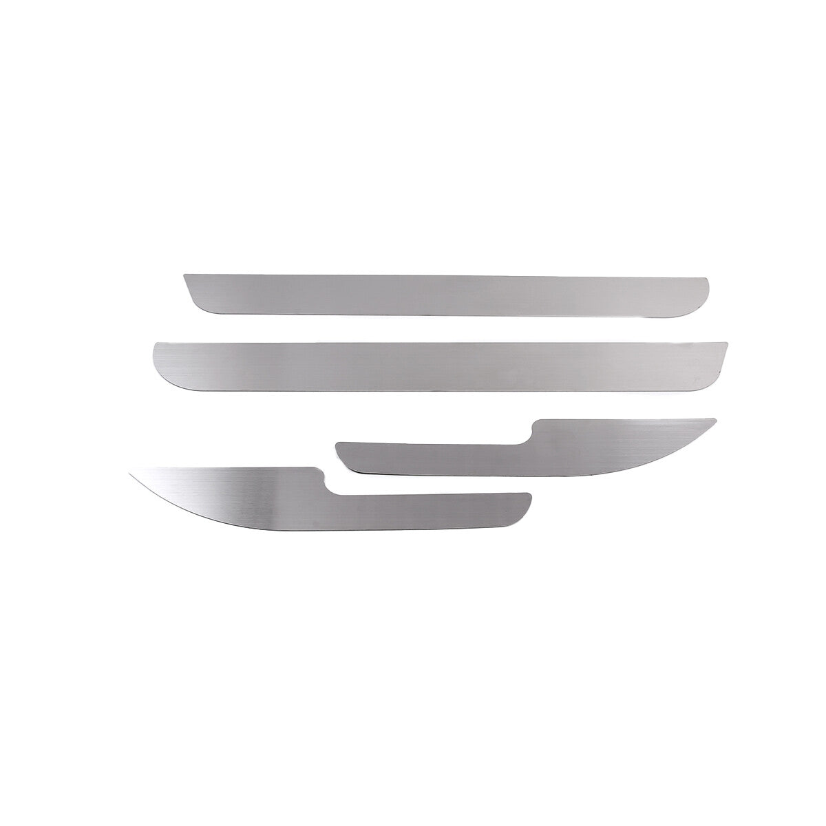 4PCS Silver Steel Inner Door Anti-Kick Panel Sticker Trim For Hummer H2 03-07 9
