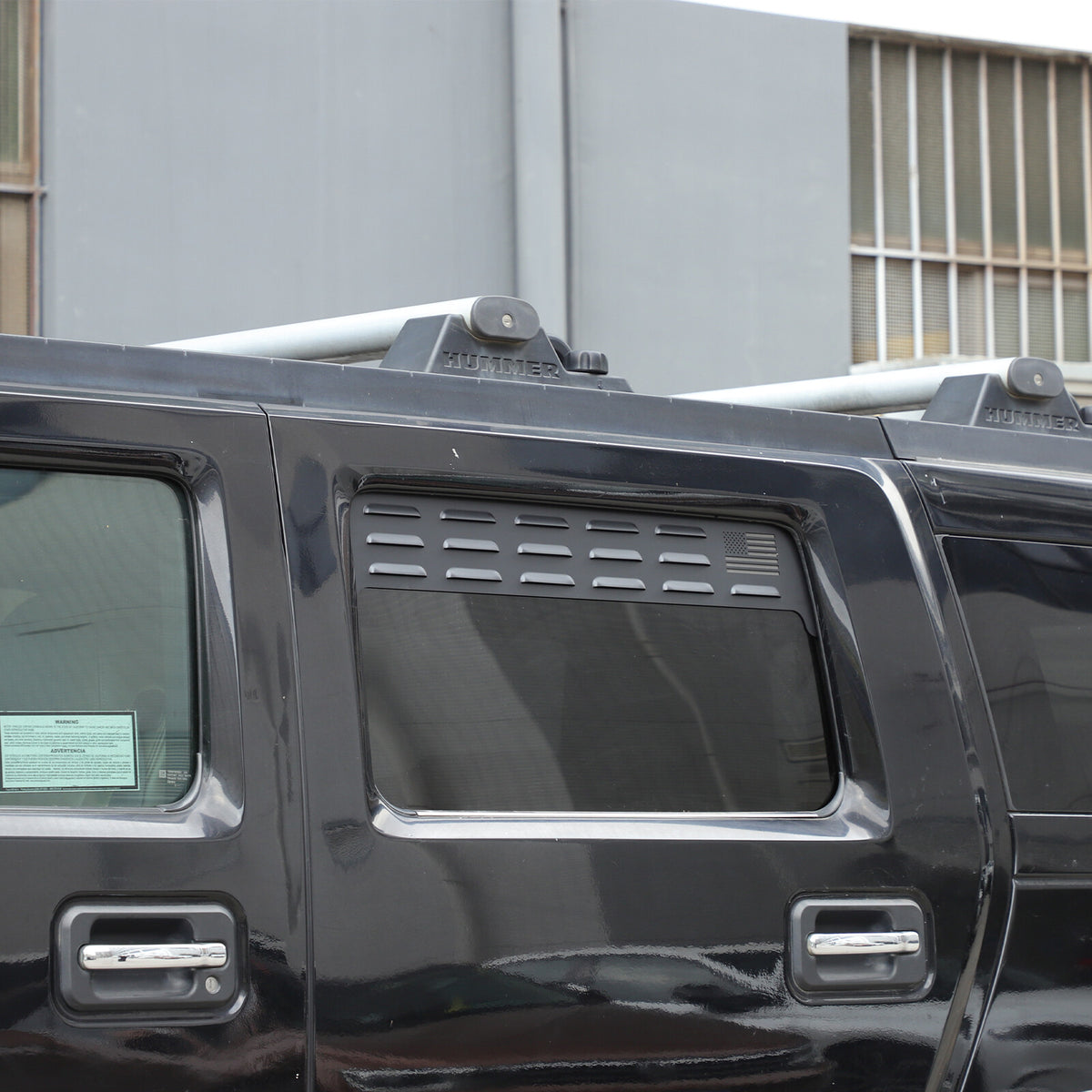 USA Flag Rear Window Vent Louver Shutter Cover Trim for Hummer H2 2003-2009 23