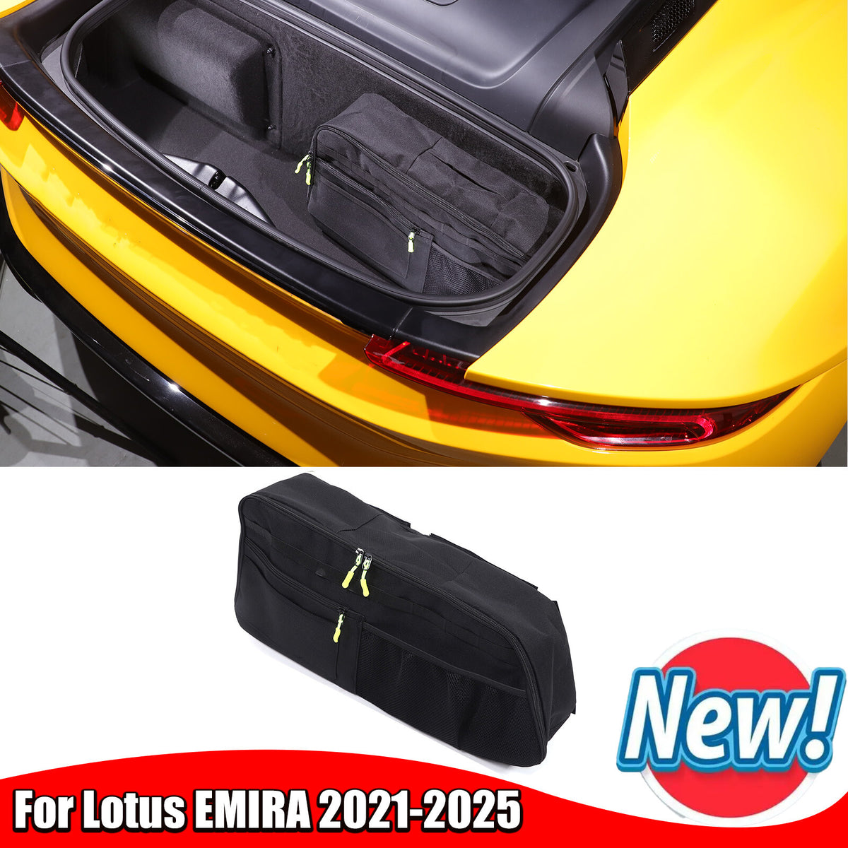 Black Rear Trunk Boot Side Pocket Storage Box Tray For Lotus EMIRA 2021-25 1