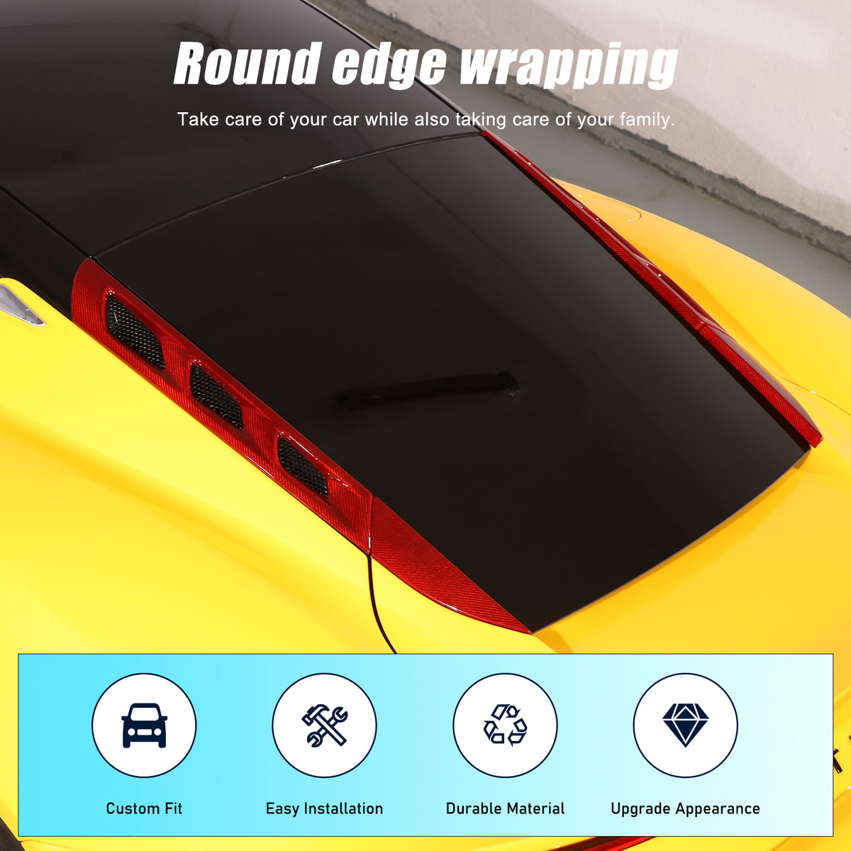 Red Real Carbon Fiber Interior Exterior Conosle Trim Cover For Lotus EMIRA 21-25 208