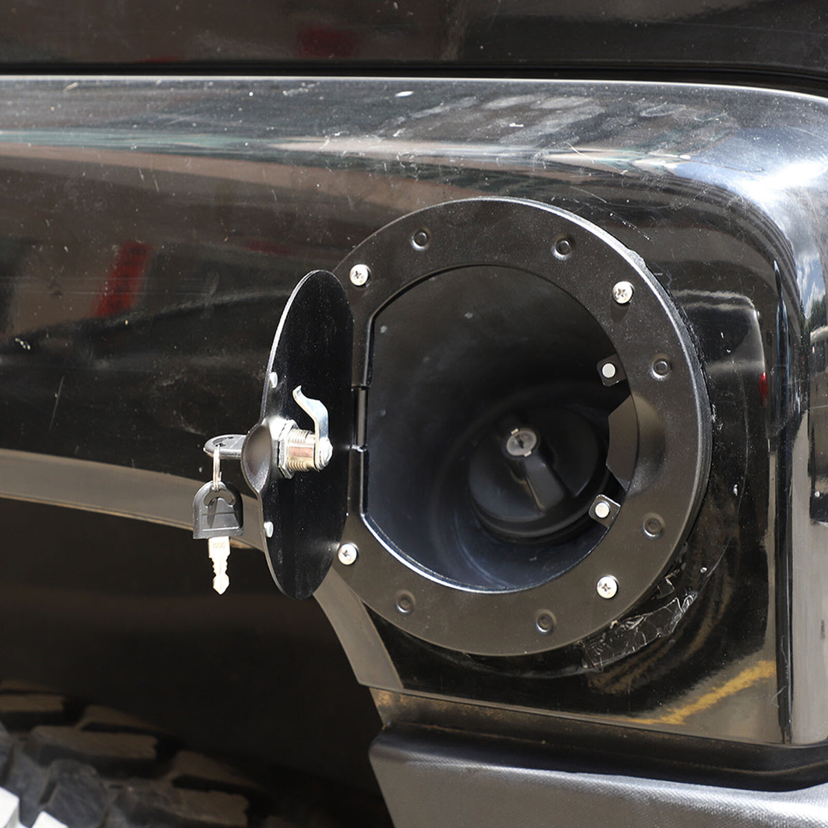 Alloy Locking Fuel Door Gas Tank Cap Cover Lock Key For Hummer H3 2006-2010 19