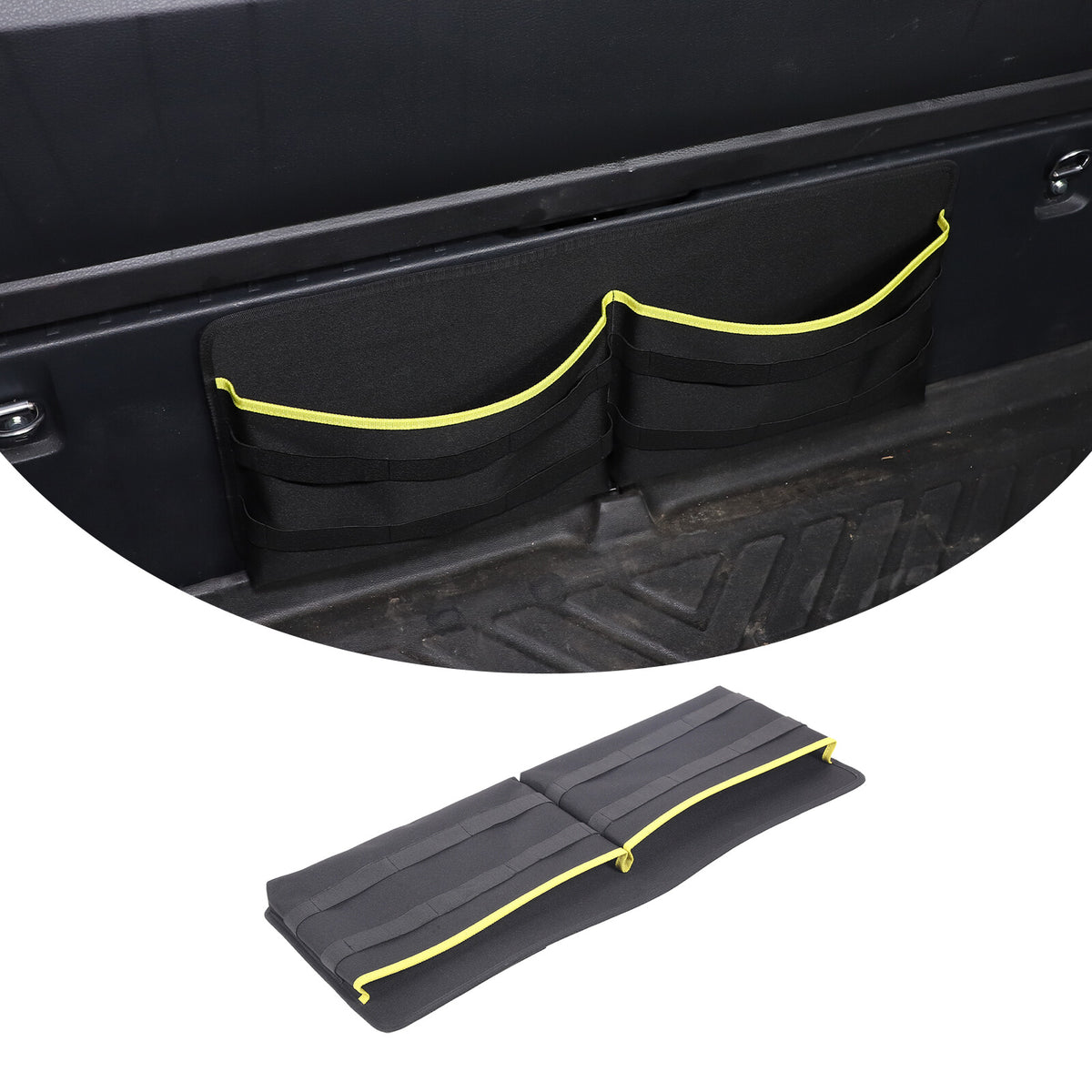 Black Trunk Rear Wall Storage Bag Trim For Toyot-a Sienna 2021-2023 2