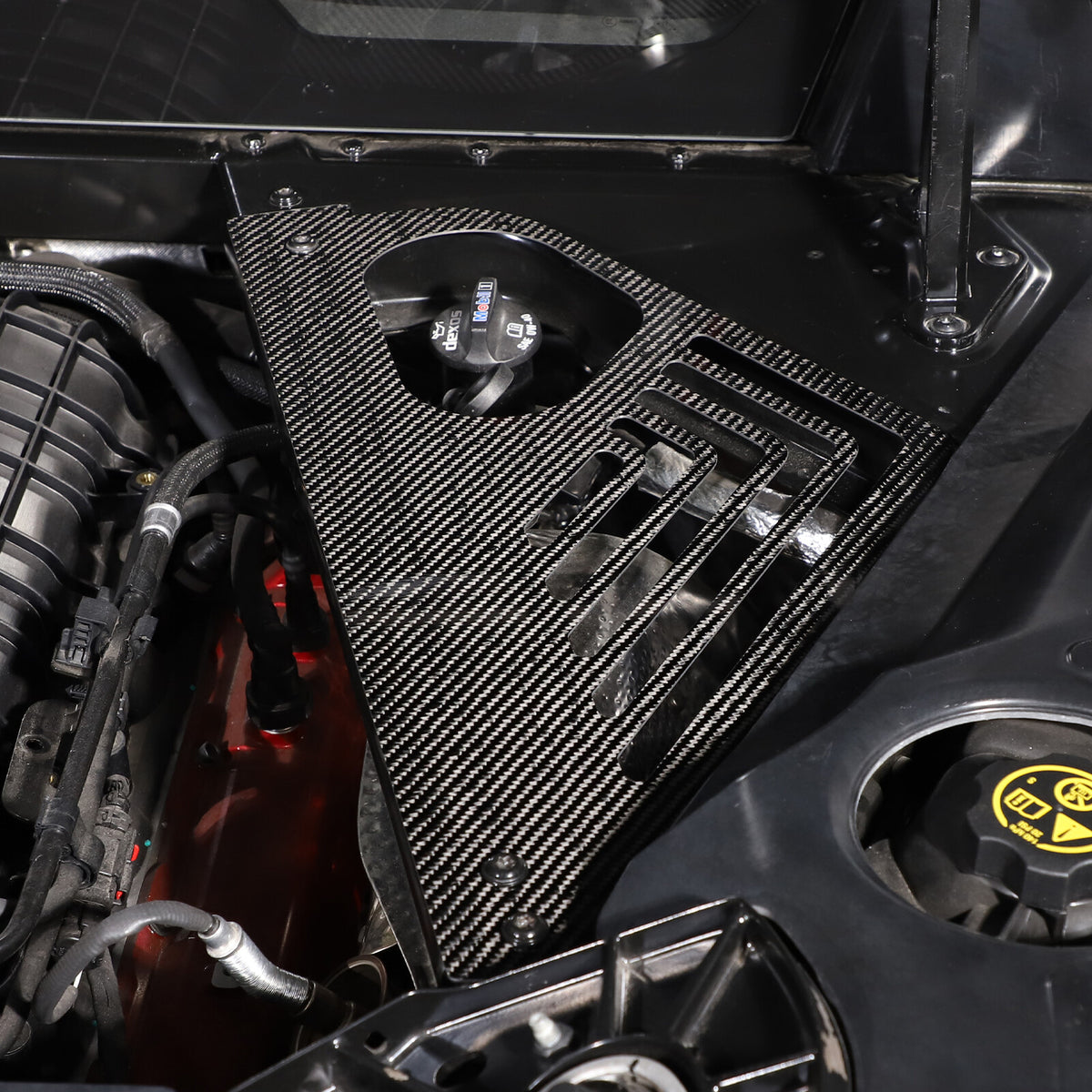 Gloss Real Carbon fiber Engine Bay Side Panel Cover Overlay For Corvette C8 20+ 8