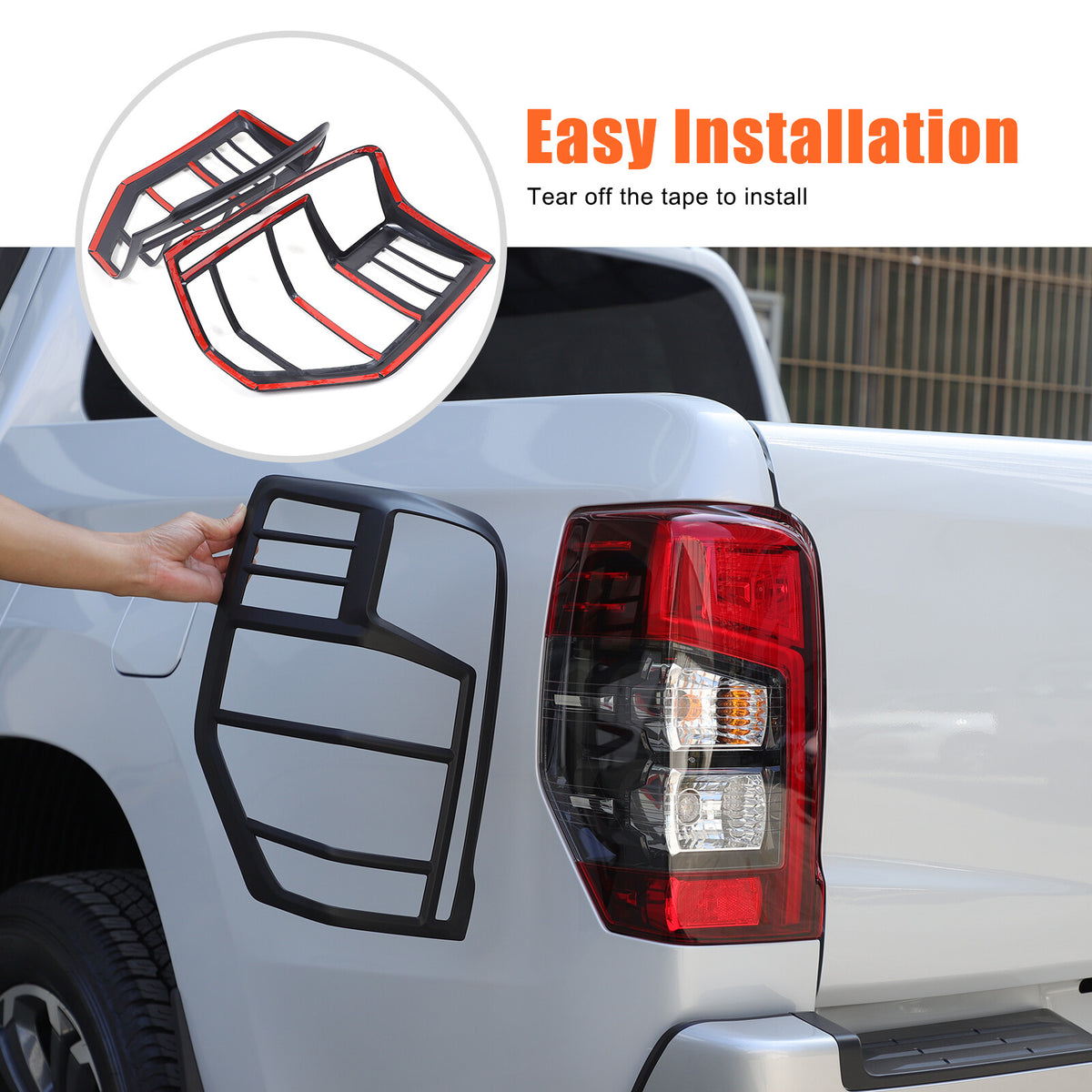 Matte Black Tail Lamp Lights Cover For Mitsubishi L200 Triton MR 2019-23 21