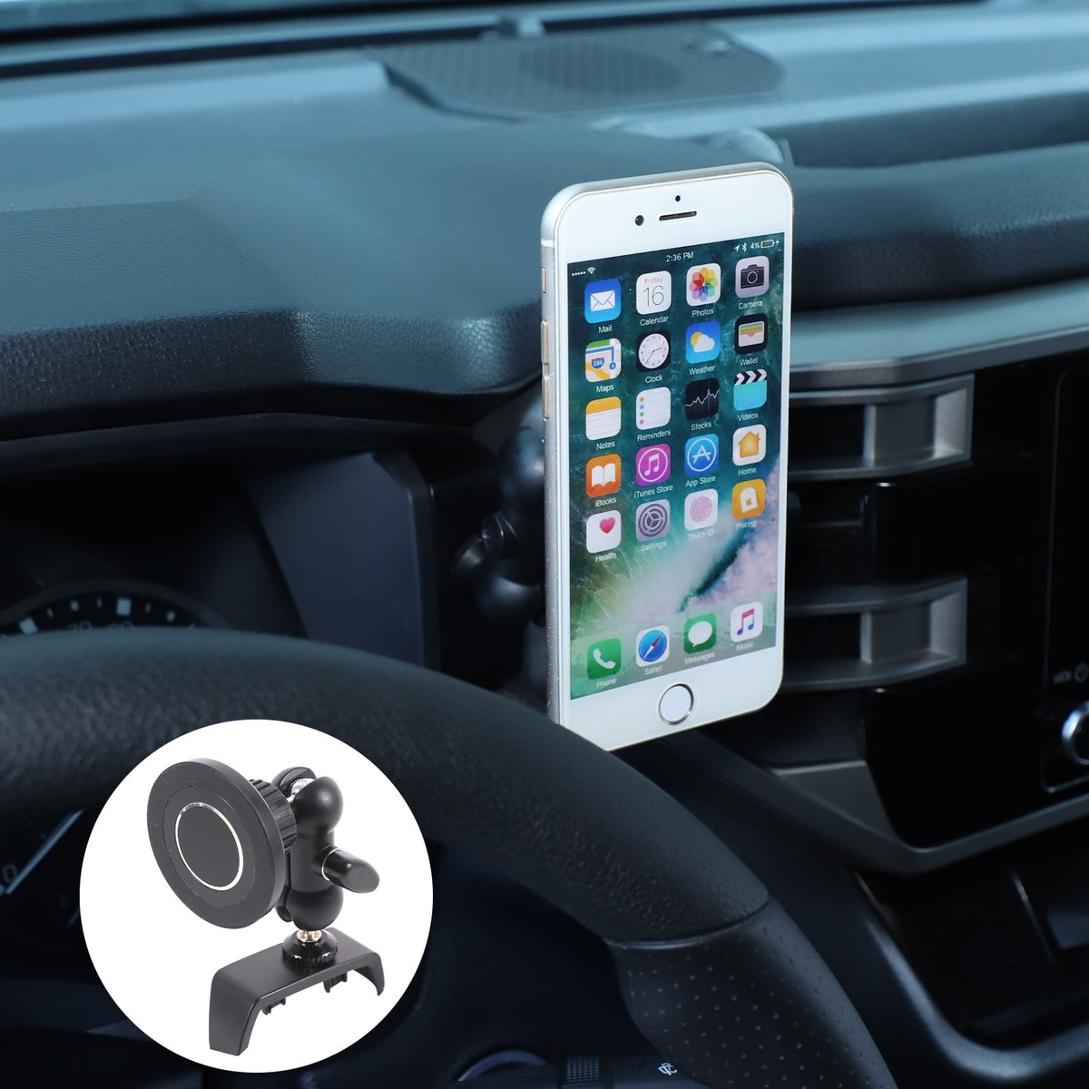 Magnetic Dashboard Right Side Phone Mount Bracket For Toyota Tundra 2022+ US 10