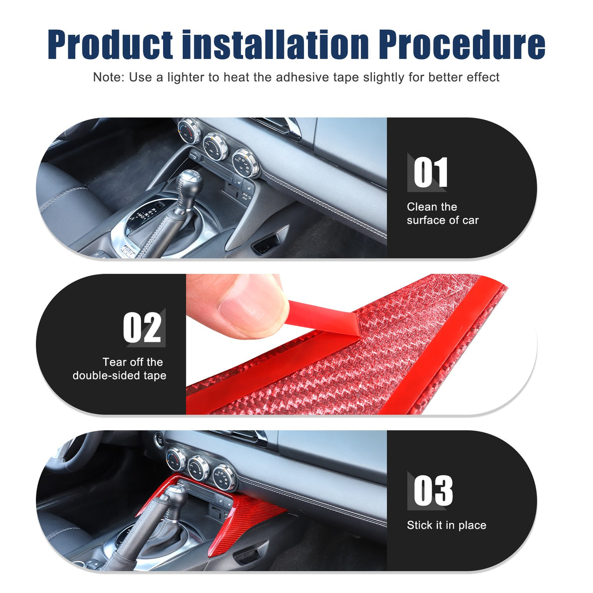Red Real Carbon Fiber Interior Full Interior Trim For Mazda MX-5 Miata 2016-2026 - Variants 1-5 6
