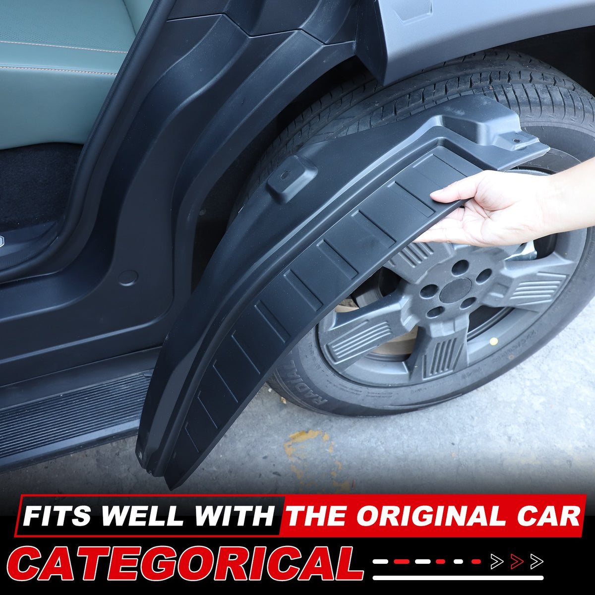 Car Rear Wheel Mud Flaps Splash Guards Trim Mudguard For Chery ICAR 03 2024+ 3