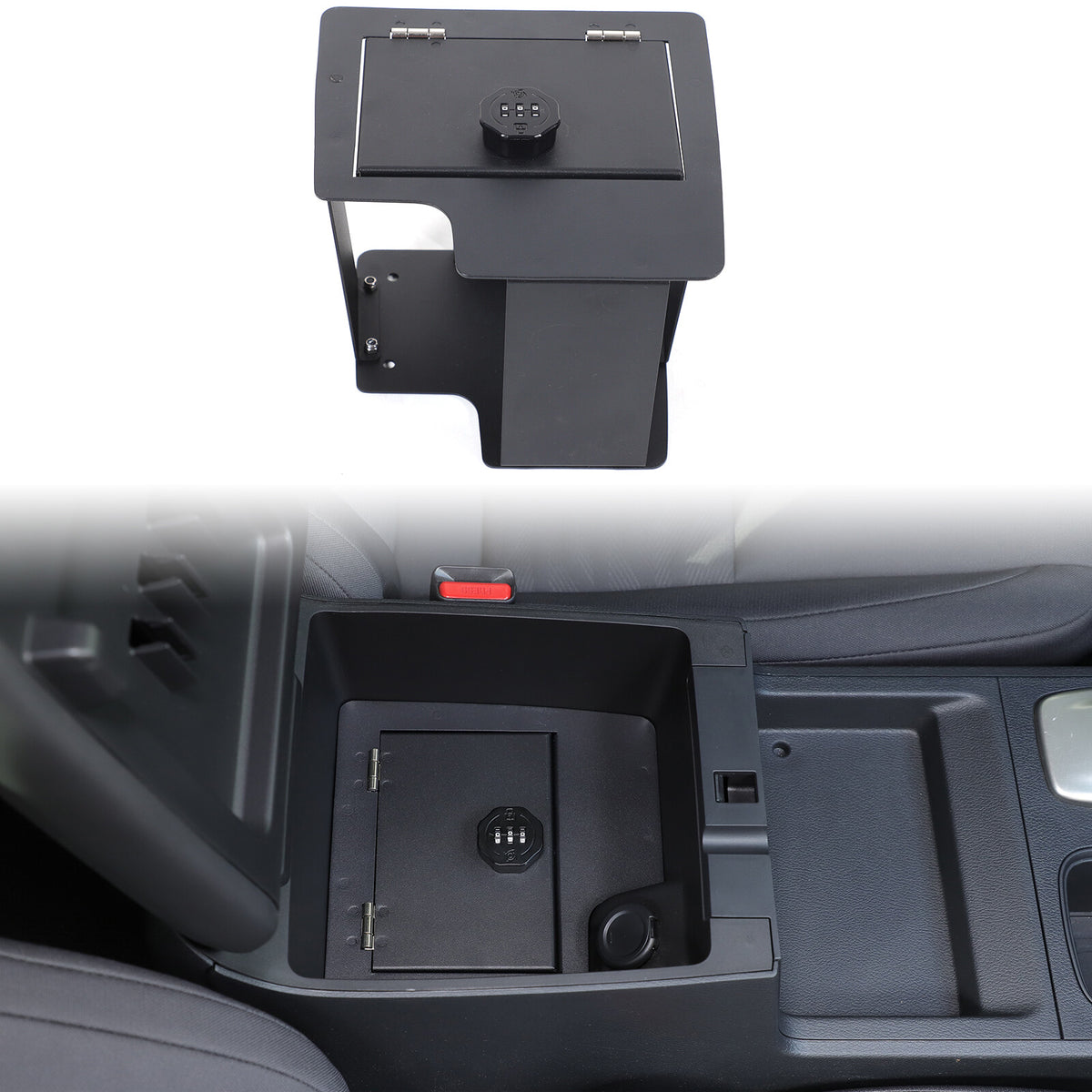 Center Console Safe GUN Storage Lock Box W/ TRAY For Nissan Frontier 2022+ 3