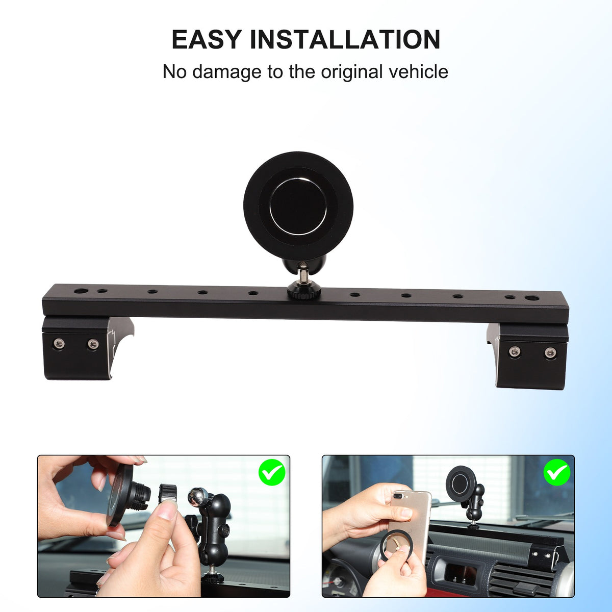 Magnetic Console Multi-Function Phone Mount Bracket For Toyota FJ Cruiser 07-21 21