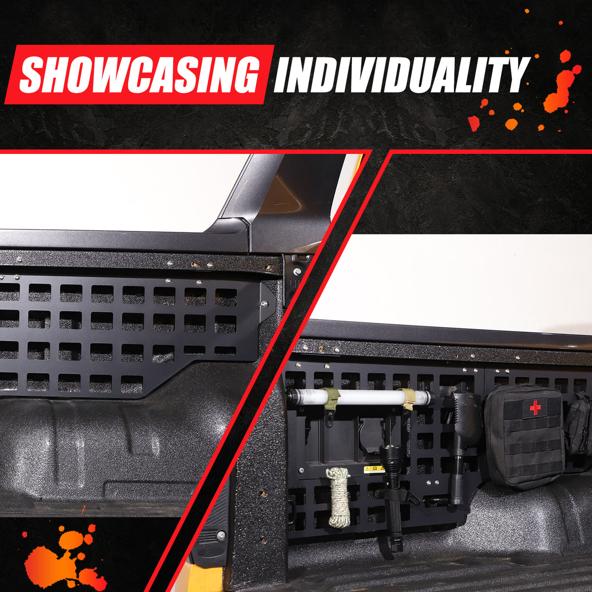 Tailgate Body Armor Side Bed Molle Panel Storage Rack for Ford Ranger 2024-2025 6