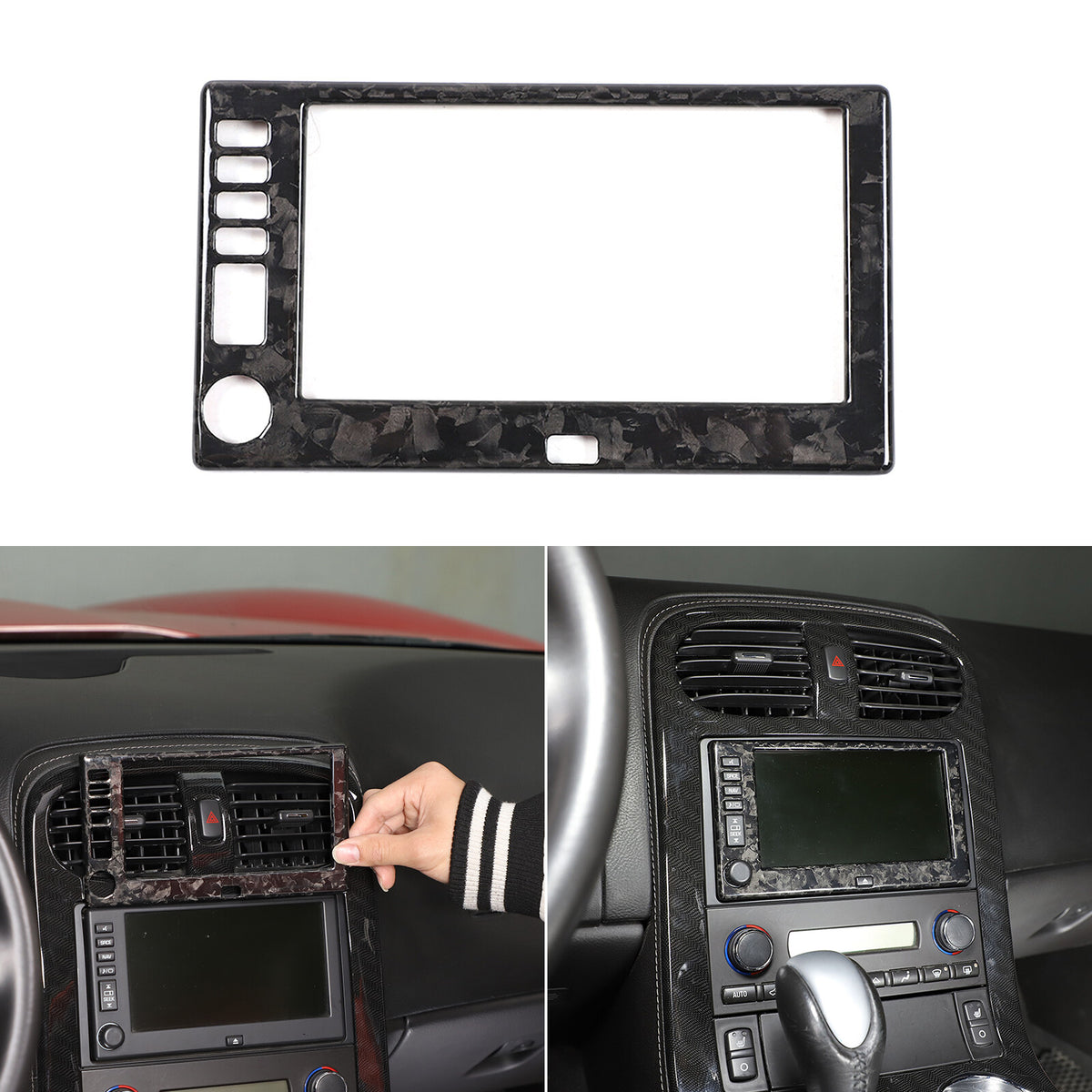 Forged Real Carbon Fiber Full Interior Set Decor Cover Trim Kit for Corvette C6 119