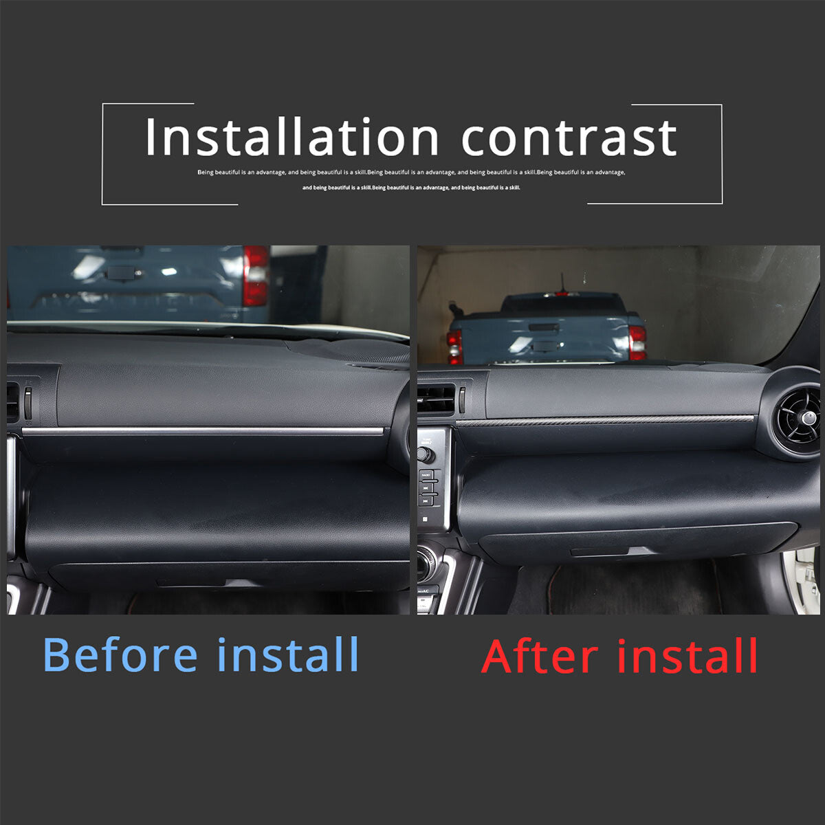 Matte Real Carbon Fiber Interior Center Trim Set For GR86/Subaru BRZ 2022+ 83