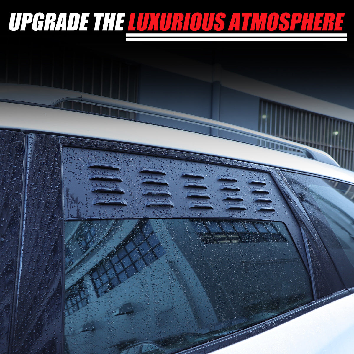 Rear Door Window Louver Air Vent Panel Trim Cover For Nissan Pathfinder 2013-18 8