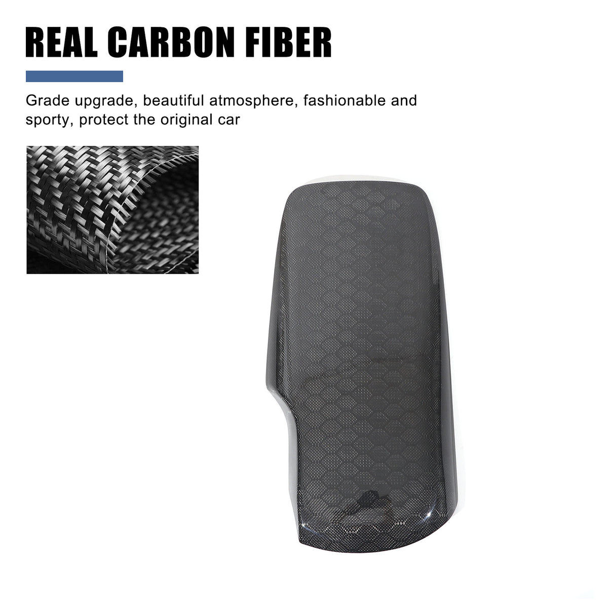 Honeycomb Carbon Fiber Center Console Armrest Box Cover For Corvette C6 2005-13 24