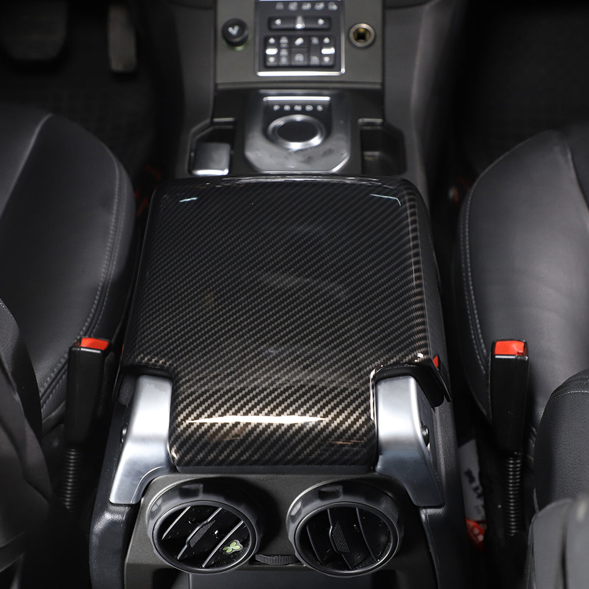 ABS Carbon Fiber Center Console Armrest Box Cover For LR Discovery 3/4 04-16 14