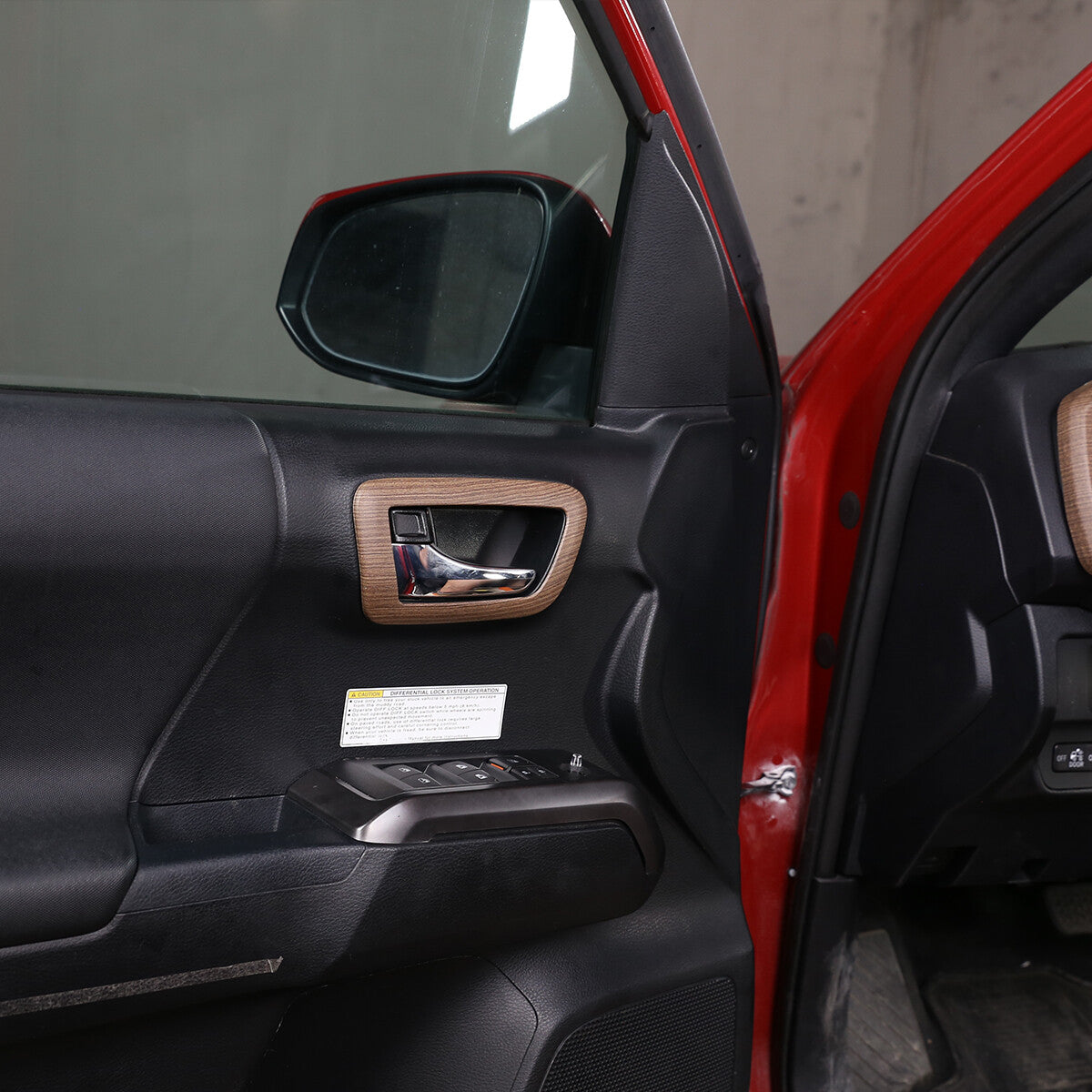 Wood Grain Interior Center Console Cover Trim For Toyota Tacoma 2016-2023 60
