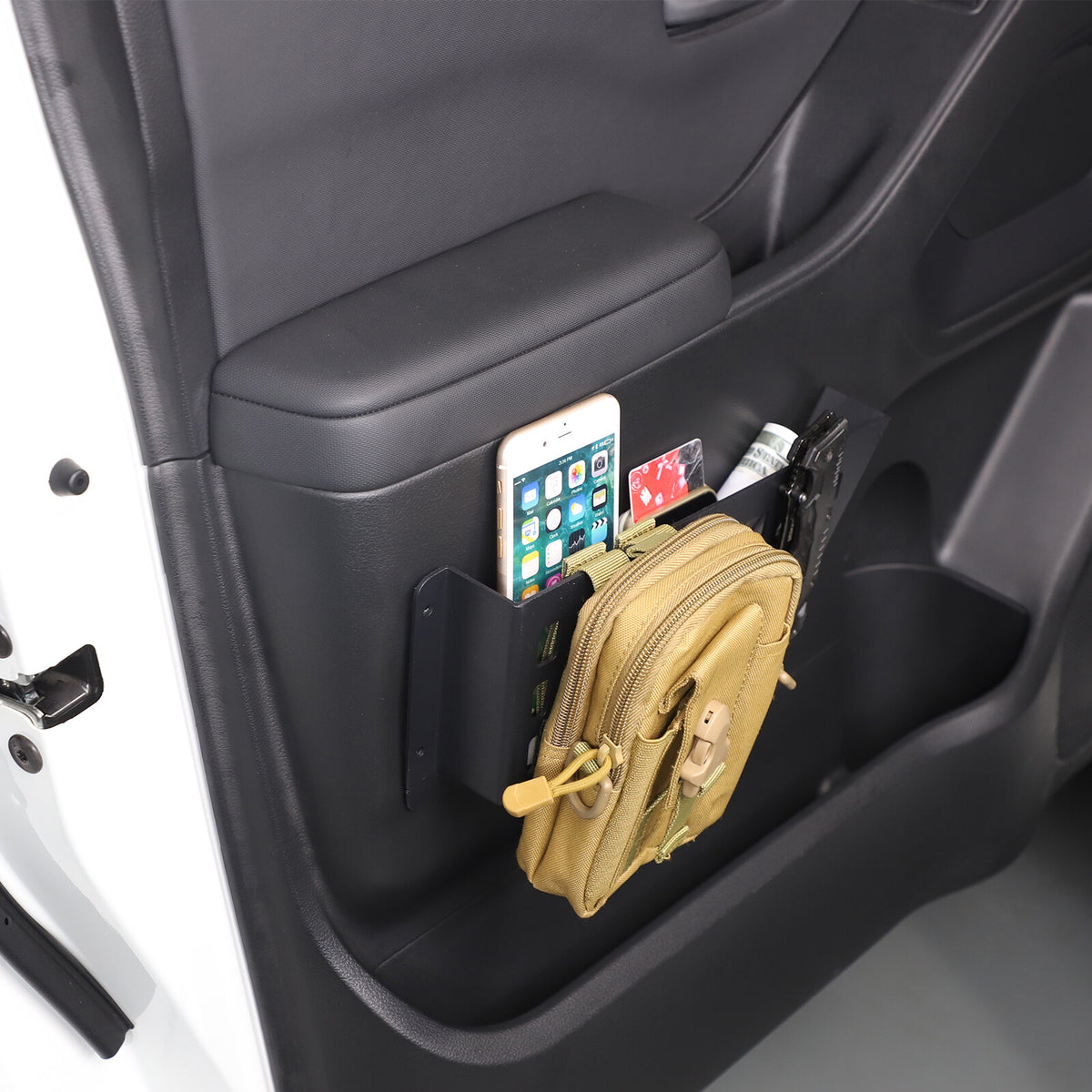 Car Front Door Storage Box Side Pocket Organizer For Nissan Frontier 2022-2024 16
