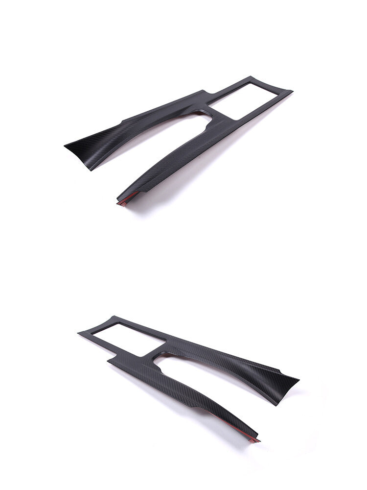 Matte Real Carbon Fiber Console Gear Shift Panel Cover For Nissan GTR R35 08-16 6