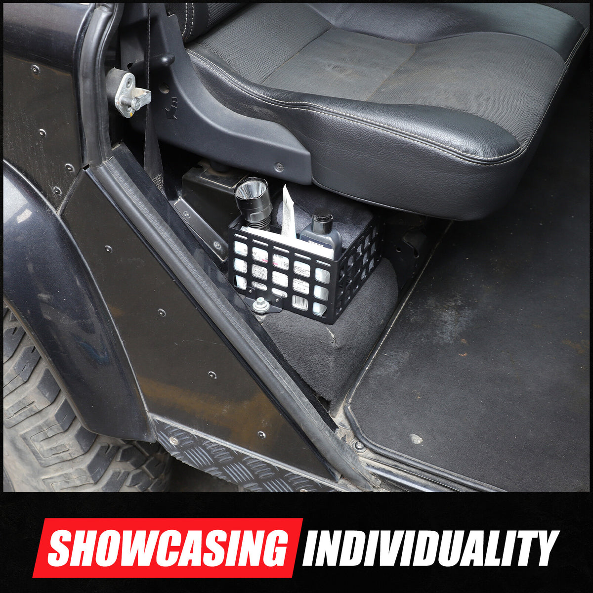 Alloy Second Row Seat Side Storage Basket Tray For LR Defender L316 2004-2018 13